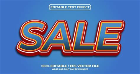 Premium Vector Sale Editable Text Effect