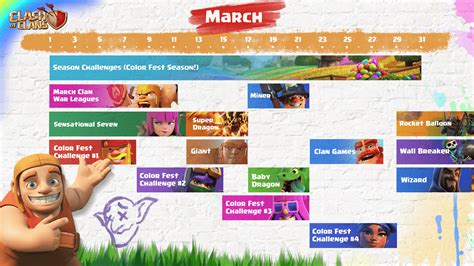 Calendrier des évènements Clash of Clans France