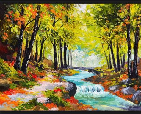 Nature Canvas Painting, Stretched Canvas Painting, कैनवास चित्रकारी in ...