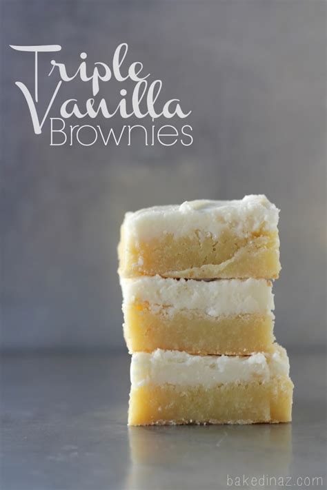 Triple Vanilla Brownies | Baked in AZ