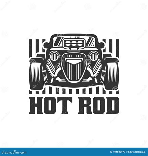 Hot Rod Car Logo, HotRod Vector Emblem, Vector Hot Rod Car Logo Stock ...