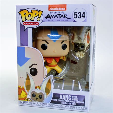 Funko Pop Avatar The Last Airbender Aang With Momo Figure 534