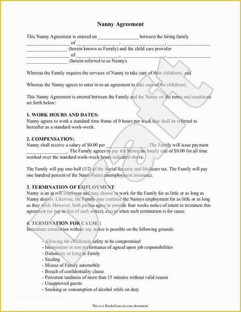 Caregiver Contract Template