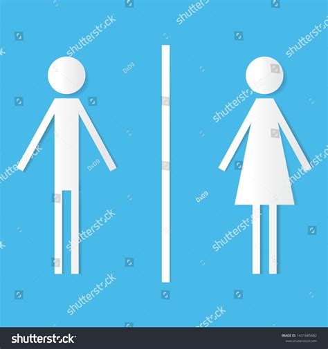 Signs For The Restroom Or Toilet Which Divides Royalty Free Stock