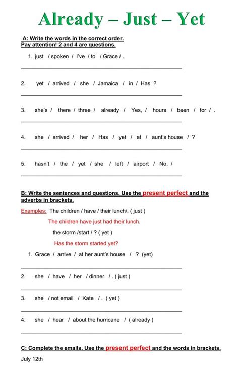 The Worksheet Is Shown For Students To Learn How To Write And Use Them