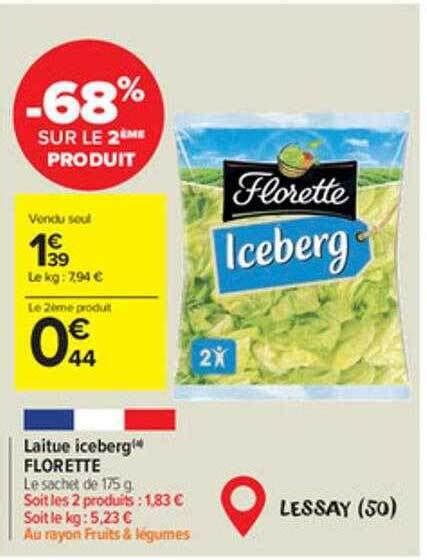 Promo Laitue Iceberg Florette Chez Carrefour Market