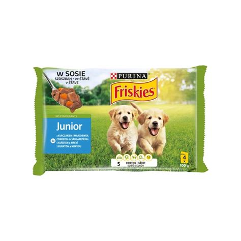 Purina Friskies Junior Mokra Karma Dla Szczeni T W Sosie Z Kurczakiem I