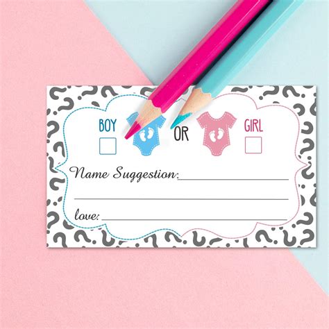 Gender Reveal Party Voting Cards Boy Or Girl Gender Reveal Vote