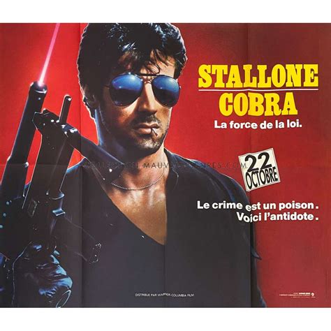 COBRA French Movie Poster - 39x32 in. - 1986