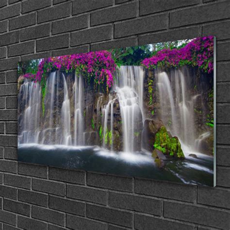 Brayden Studio Glasbild Waterfall Nature Wayfair De