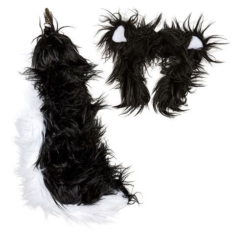 Skunk Ears Headband and Tail Set for Skunk Costume