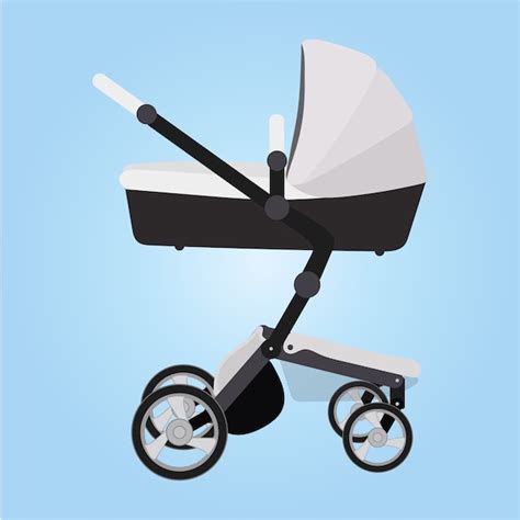 Premium Vector Vector Illustration Baby Carriage Flat Design