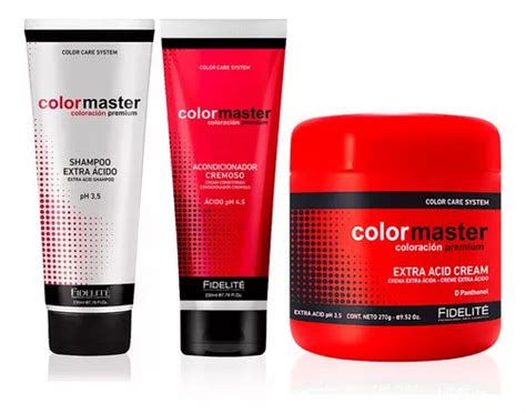 Fidelite Colormaster Shampoo Acond Mascara Acido Chico