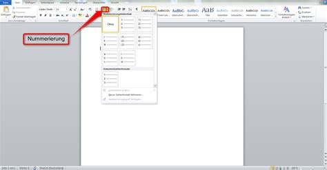 Aufzählung Nummerierung Word 2010 Absatzformatierung Supportnet