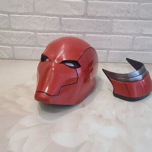 Red Hood Helmet Cosplay Redhood - Etsy