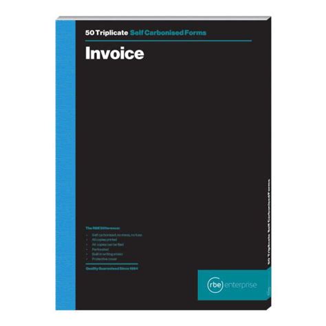 Rbe Bulk Pack Of A Invoice Triplicate Books Shop Today Get It