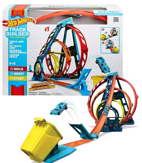 HOT WHEELS TRACK BUILDER TORY ZESTAW Wyrzutnia PĘTLE POTRÓJNA PĘTLA GLC Allegro pl