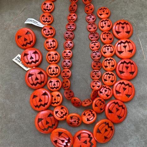 Jack O Lantern Bead Etsy