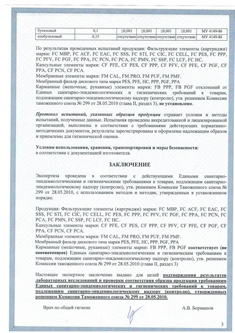 Сертификаты — БМ Фильтр