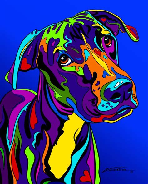 Great Dane 3 Dog Painting Pop Art Pop Art Animals Colorful Animal