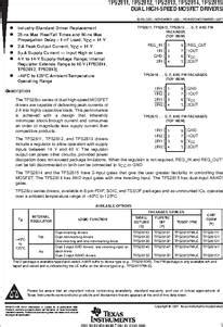 Tps Pw Datasheet Dual High Speed Mosfet Drivers