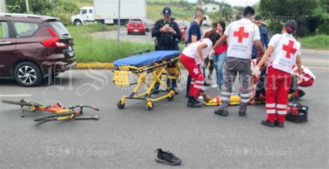 Ciclista Es Atropellado Por Una Camioneta En Carretera Tepic Gdl El