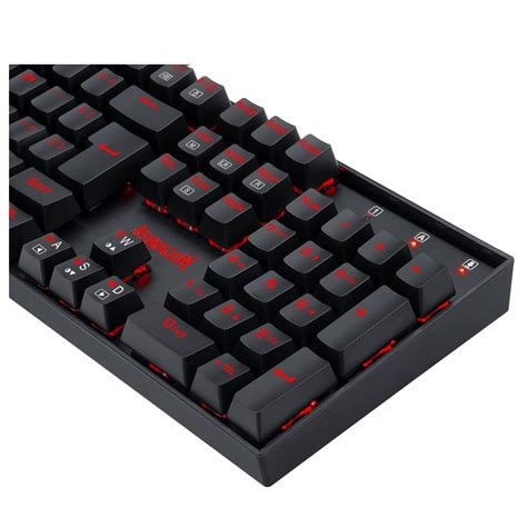 TECLADO GAMER MECÂNICO REDRAGON MITRA LED RED SWITCH RED BLACK