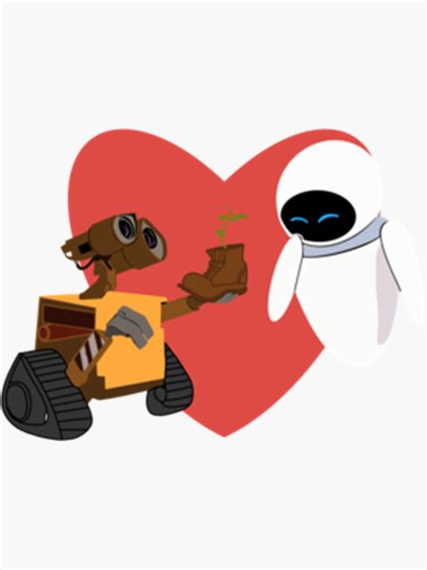 Wall E And Eve Sticker For Sale By Margaretschroed Redbubble