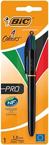 BIC 4 Couleurs Shine Stylos Bille Rétractables Pointe Moyenne 1 0 mm