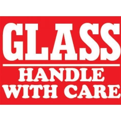 Glass Handle With Care 4x6d