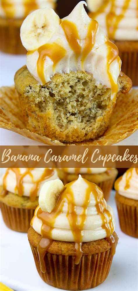 Irresistible Banana Caramel Cupcakes