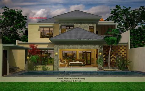 Desain Rumah Mewah 2 Lantai Dengan Kolam Renang