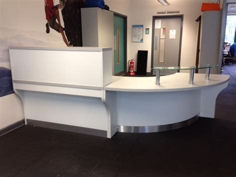 Curved Reception Desk Workstation