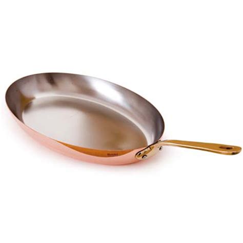 Copper Oval Frying Pan With Bronze Handle Mauviel 1830