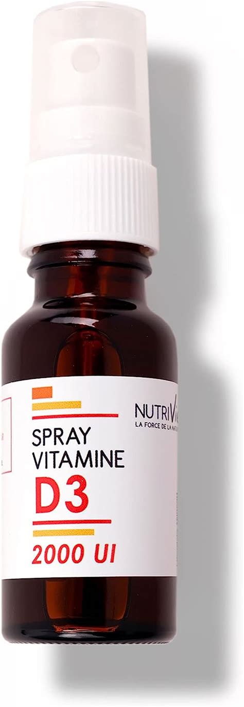 Nutrivie Vitamine D3 1000 UI Spray 20ml Amazon fr Hygiène et Santé