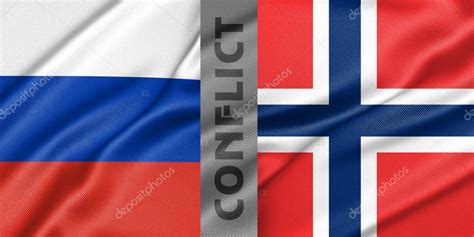 Conflicto Rusia Y Noruega Guerra Entre Rusia Vs Noruega Bandera