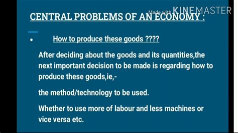 Central Problems Of An Economy Class 11 Eco 17june Sfsnarengi Youtube