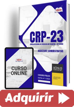 Apostila Concurso CRP 23 TO 2024 Assistente Administrativo