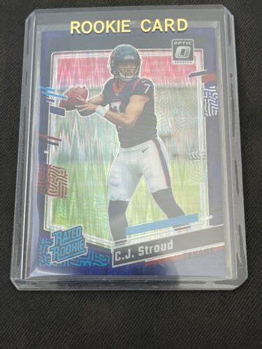 2023 Donruss Optic CJ Stroud Rated Rookie Blue Hyper Prizm 244 Rookie