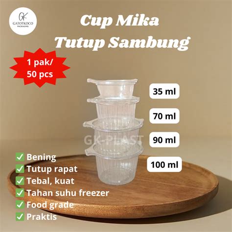 Jual Cup Mika Tutup Sambung Ukuran Ml Ml Ml Ml Shopee