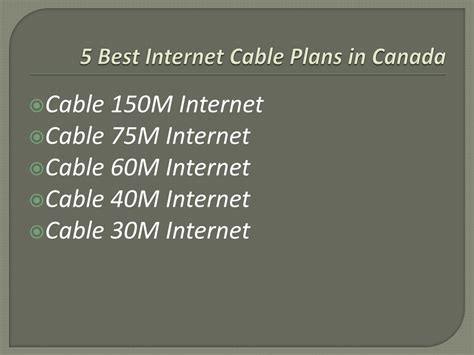 PPT - Why Cable Internet Plans in Ontario,Canada are Affordable PowerPoint Presentation - ID:8277949