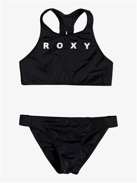 Surfing Free Crop Top Bikini Set For Girls Roxy