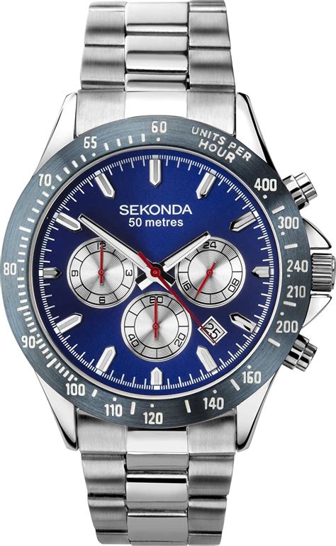 Sekonda Mens Multi Dial Quartz Watch With Stainless Steel Strap E