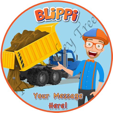 Blippi Dump Truck Edible Cake Image Topper - can be personalised! - The ...