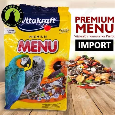 Jual Murah Meriah Pakan Burung Parrot Menu Premium Kg Vitakraft