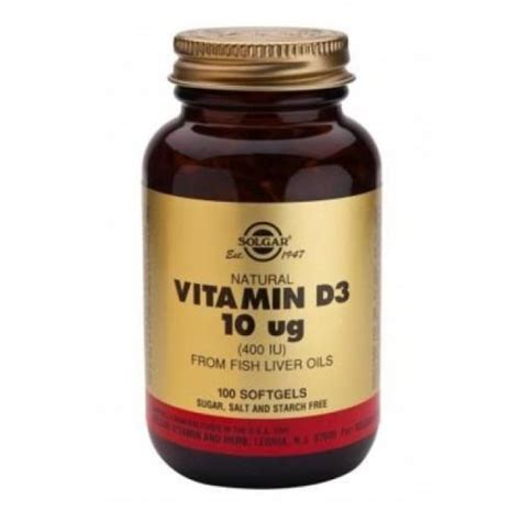 Solgar Vitamin D 3 400iu Softgels 100s