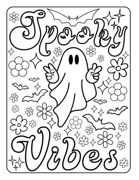 Halloween themed coloring pages with ghosts, witches, and pumpkins with Halloween sayings. Cute ...