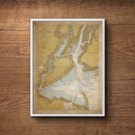 Staten Island Map Old Staten Island Map New York Map - Etsy