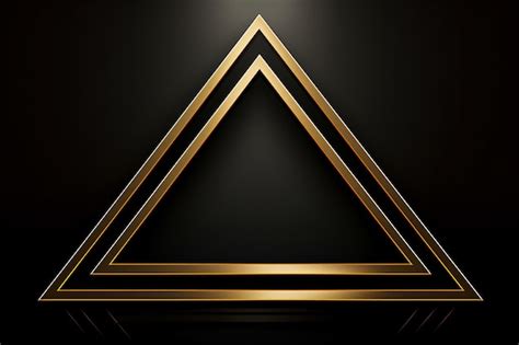 Premium Photo A Golden Triangle On A Black Background