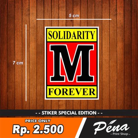 Jual Sticker Stiker SOLIDARITY M FOREVER Kab Cirebon Pena